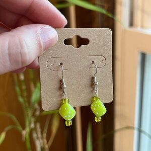 Green Dice Earrings